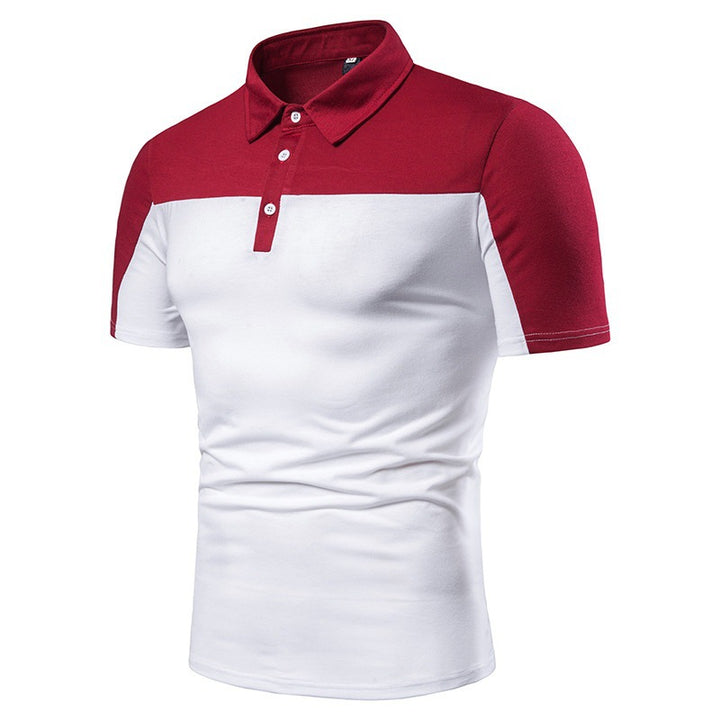 Men's Sporty Polo Shirt with Creative Graphic Design and Distinctive Cut Lisslune