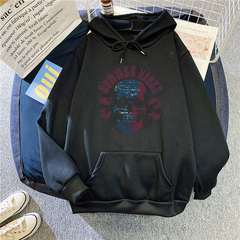 Women's hoodie with artistic skull design Lisslune