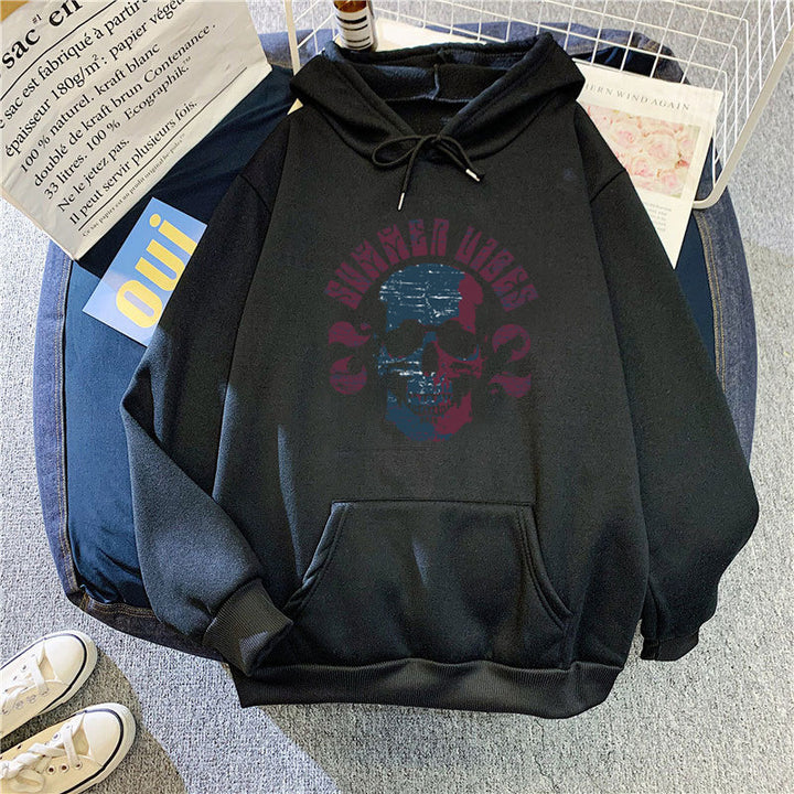 Women's hoodie with artistic skull design Lisslune
