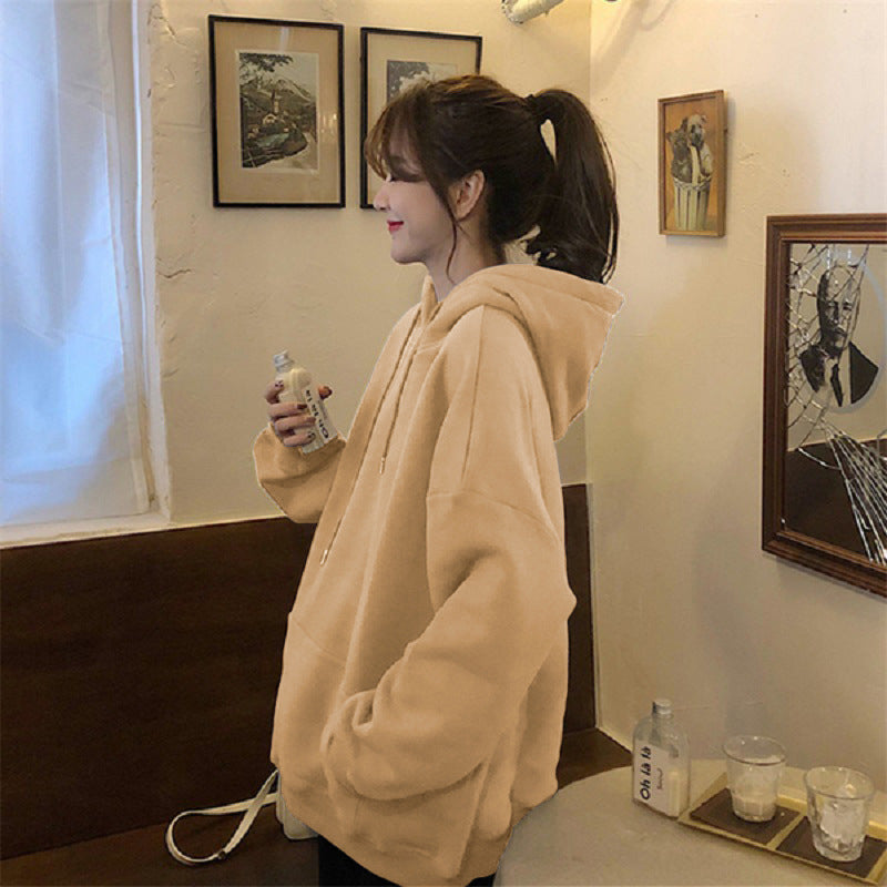 Women's cozy oversized hoodie with high collar and practical kangaroo pockets Lisslune