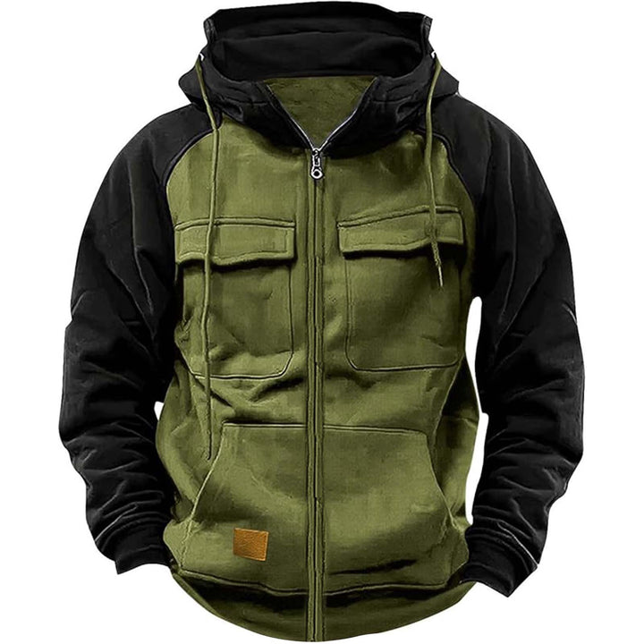 Men's Versatile Hoodie with Practical Pockets and Innovative Zipper Lisslune