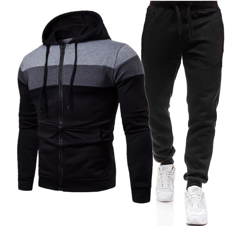 Men's sporty jacket set with comfortable sweat fabric and elastic jogging pants Lisslune