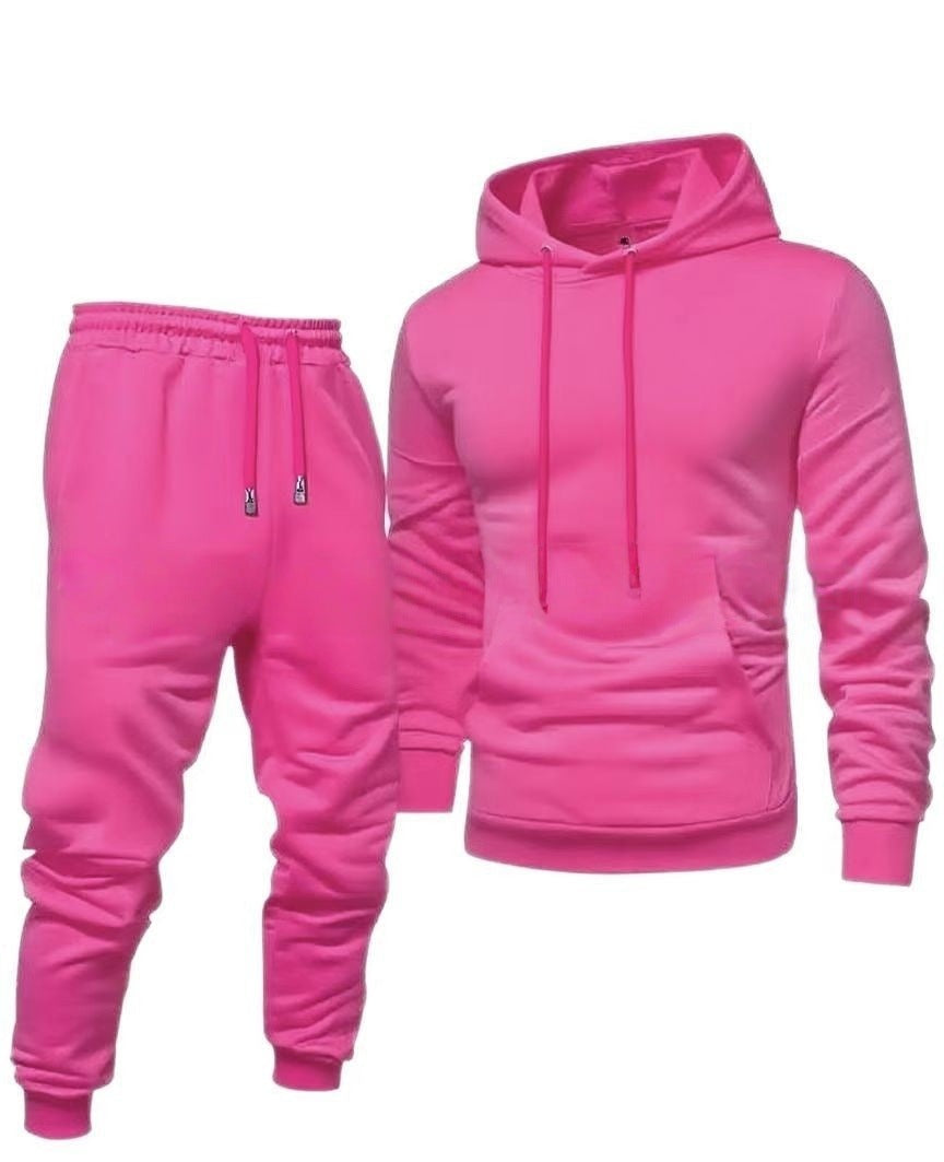 Men's Sporty Sweat Set with Elastic Waistband and Practical Pockets Lisslune
