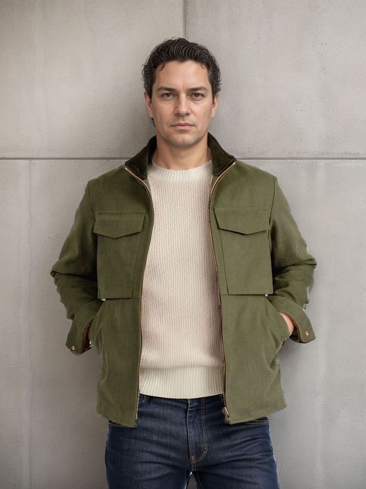 Men's utility jacket with practical pockets and modern design Lisslune