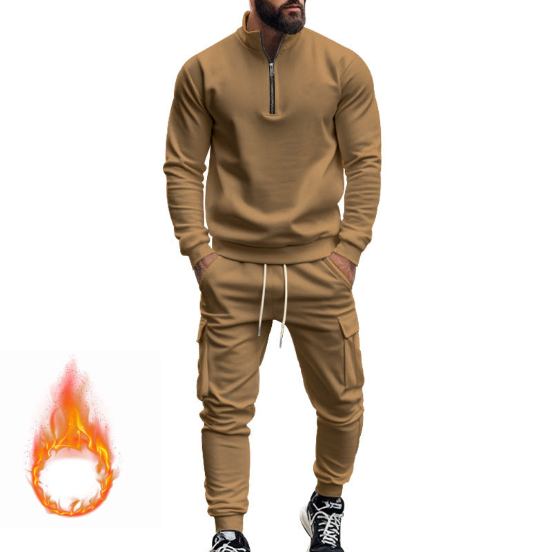 Men's sporty tracksuit with higher collar and practical pockets Lisslune