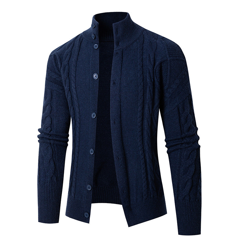 Men's cardigan with elegant cable patterns Lisslune