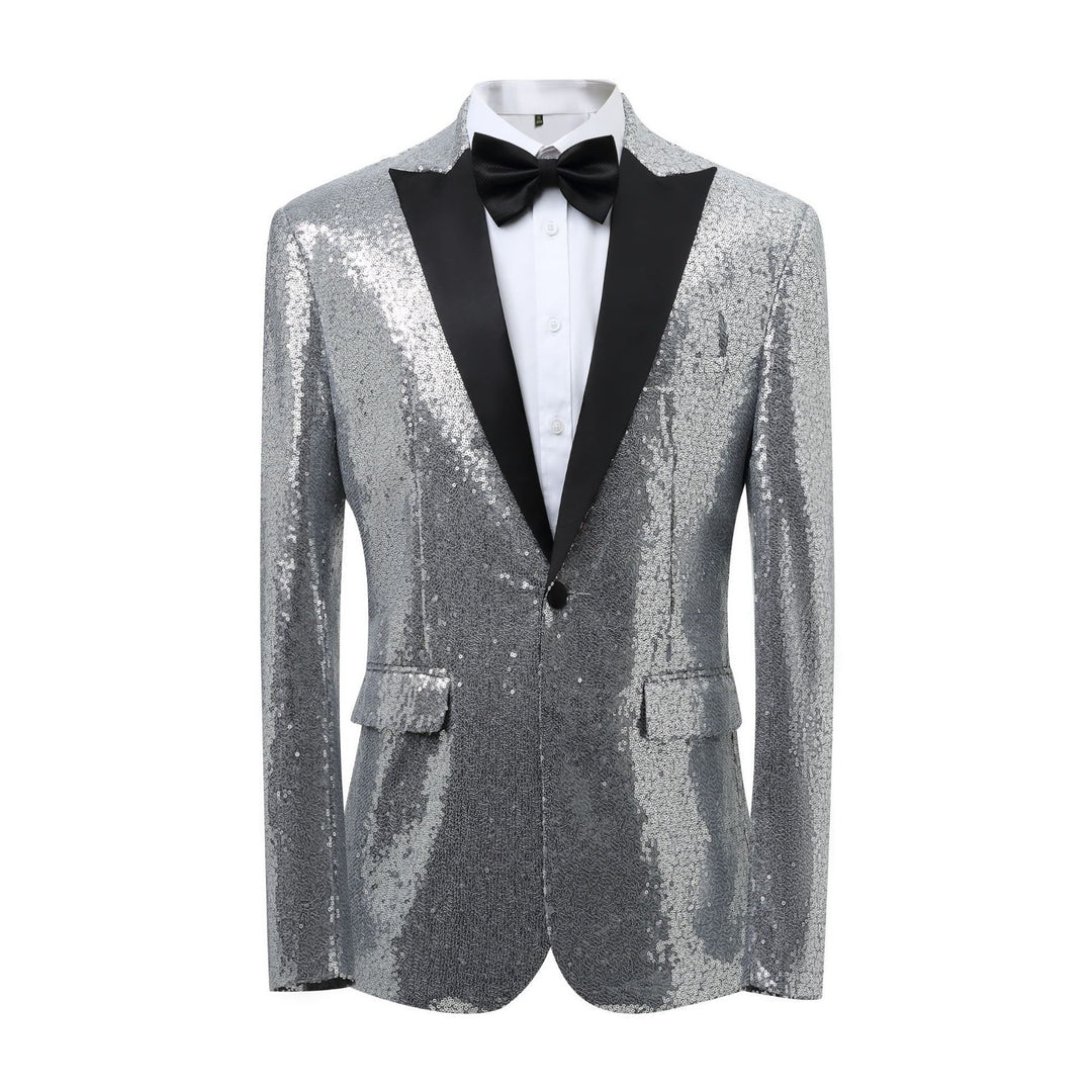 Men's Glamorous Sequin Tuxedo Blazer Lisslune