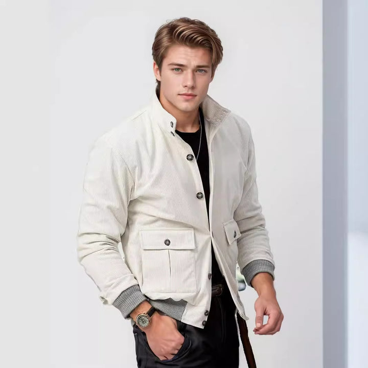 Men's modern cord jacket with practical pockets Lisslune