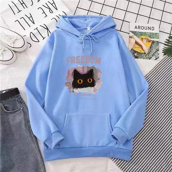 Women's hoodie with creative cat design Lisslune