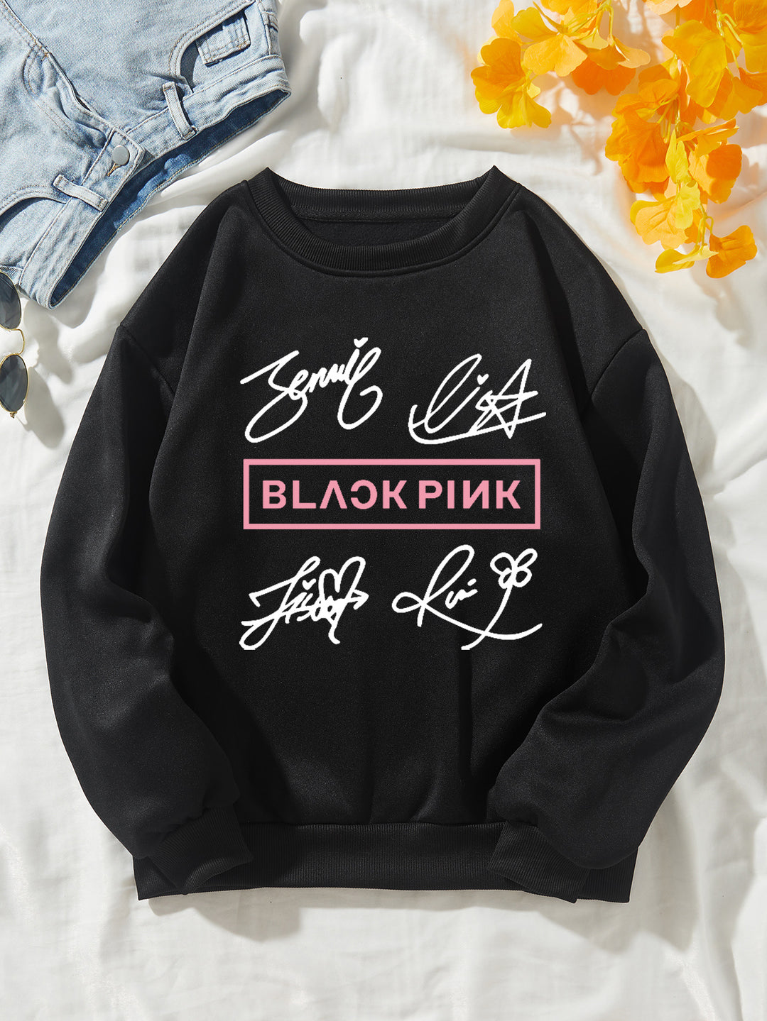 Women's casual sweatshirt with creative signature motif Lisslune