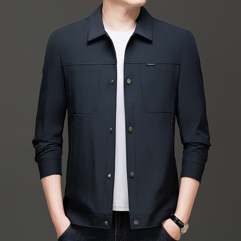 Men's leisure jacket with practical chest pockets and elastic sleeve cuffs Lisslune