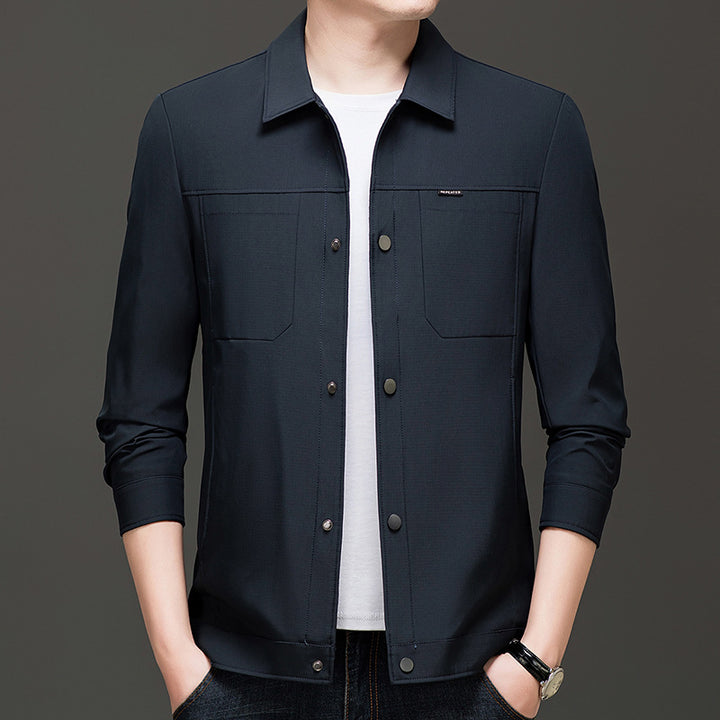 Men's leisure jacket with practical chest pockets and elastic sleeve cuffs Lisslune
