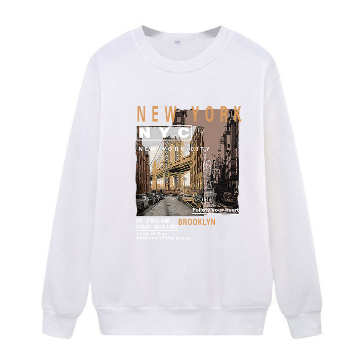 Ladies comfortable sweatshirt with NYC motif Lisslune