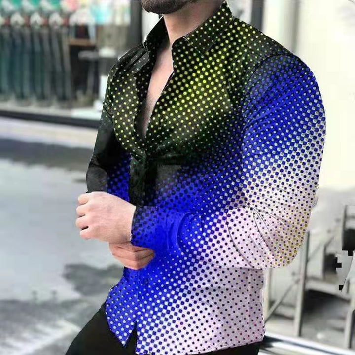 Men's shirt with striking polka dot pattern Lisslune