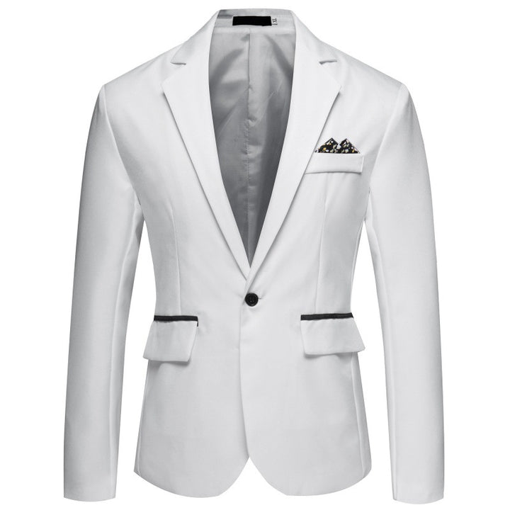 Men's Elegant Blazer with Silky-Matte Surface and Button Details Lisslune