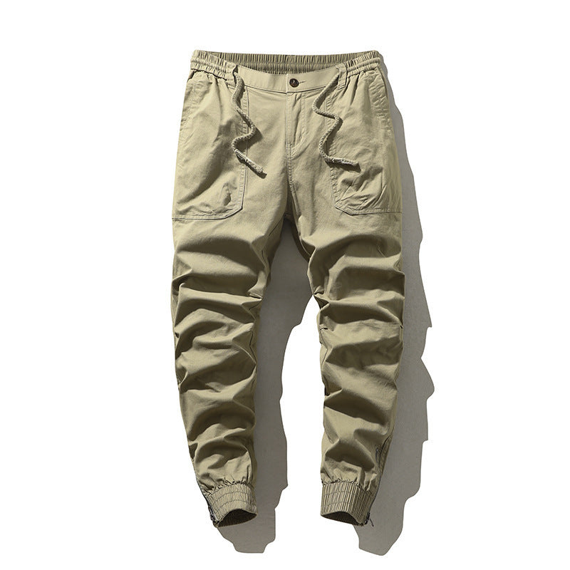Men's cargo pants with elastic waistband and multiple practical pockets Lisslune