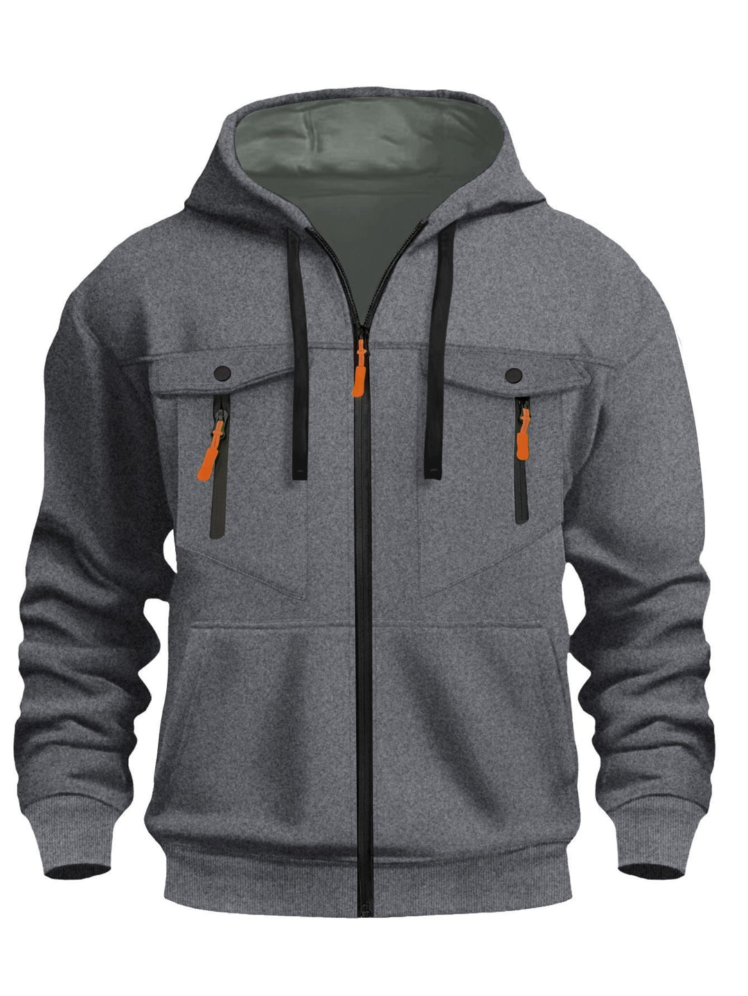 Men's Functional Hoodie Jacket with Practical Zipper Pockets Lisslune