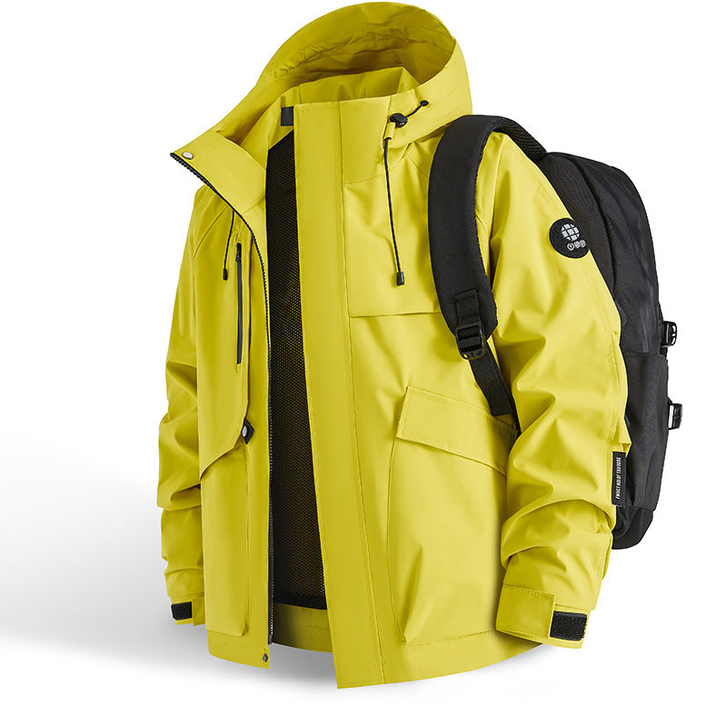 Men's technical all-weather jacket with practical pockets and adjustable collar Lisslune
