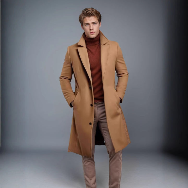 Men's elegant, long winter coat Lisslune