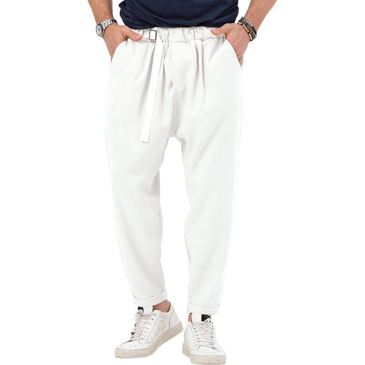 Men's stylish harem pants with elastic waistband and practical side pockets Lisslune
