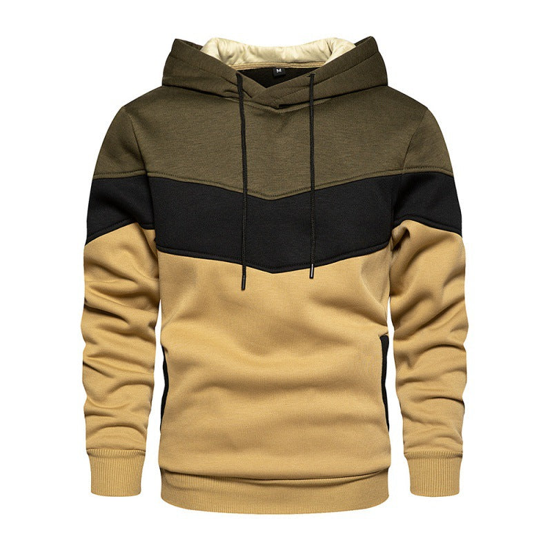 Men's hoodie with contrasting color blocks and soft inner lining Lisslune