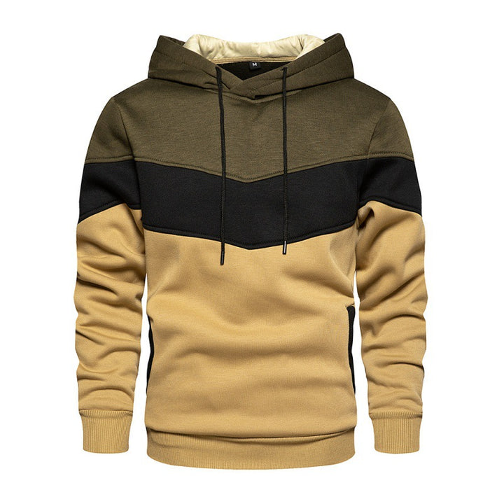 Men's hoodie with contrasting color blocks and soft inner lining Lisslune