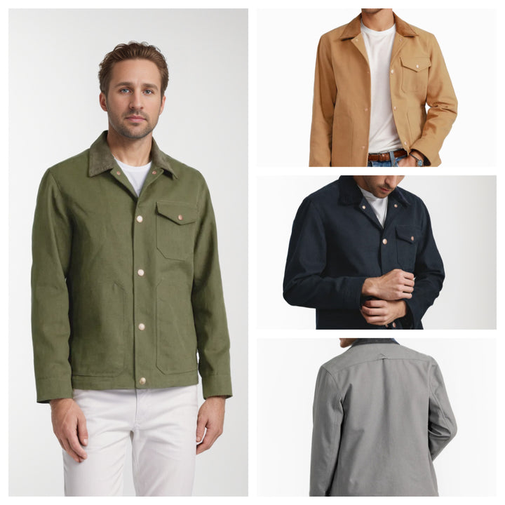 Men's suede jacket with stylish design and practical pockets Lisslune