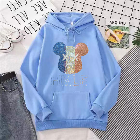 Women's hoodie with artistic bear motif Lisslune
