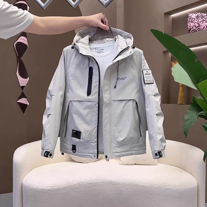 Men's Technical Outdoor Jacket with Multifunctional Storage Pockets Lisslune