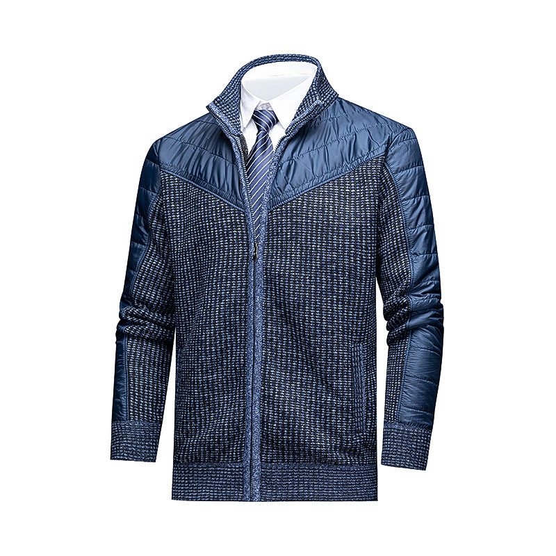 Men's Functional Jacket with Stylish Quilted Pattern and High Collar Lisslune