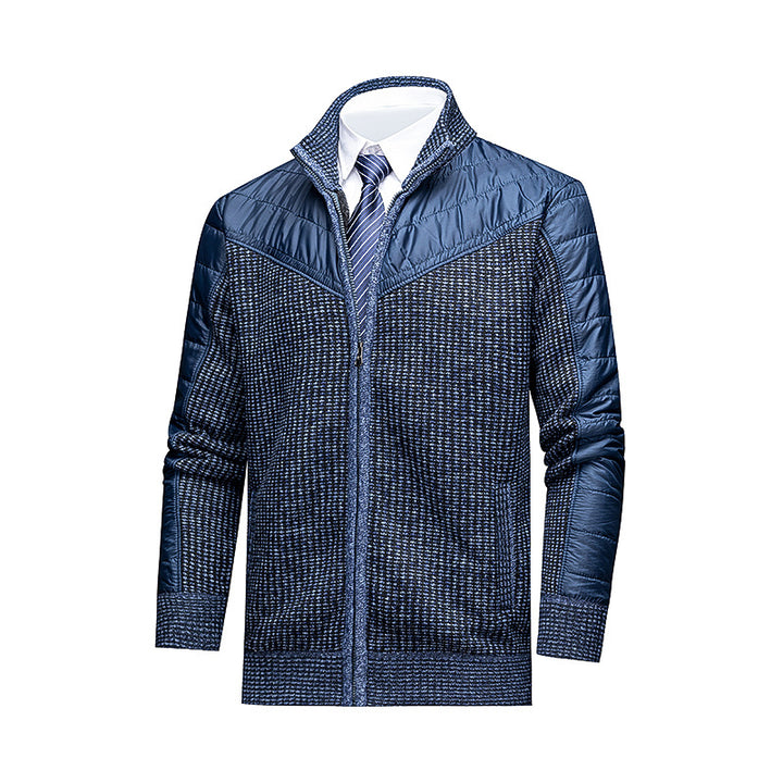 Men's Functional Jacket with Stylish Quilted Pattern and High Collar Lisslune