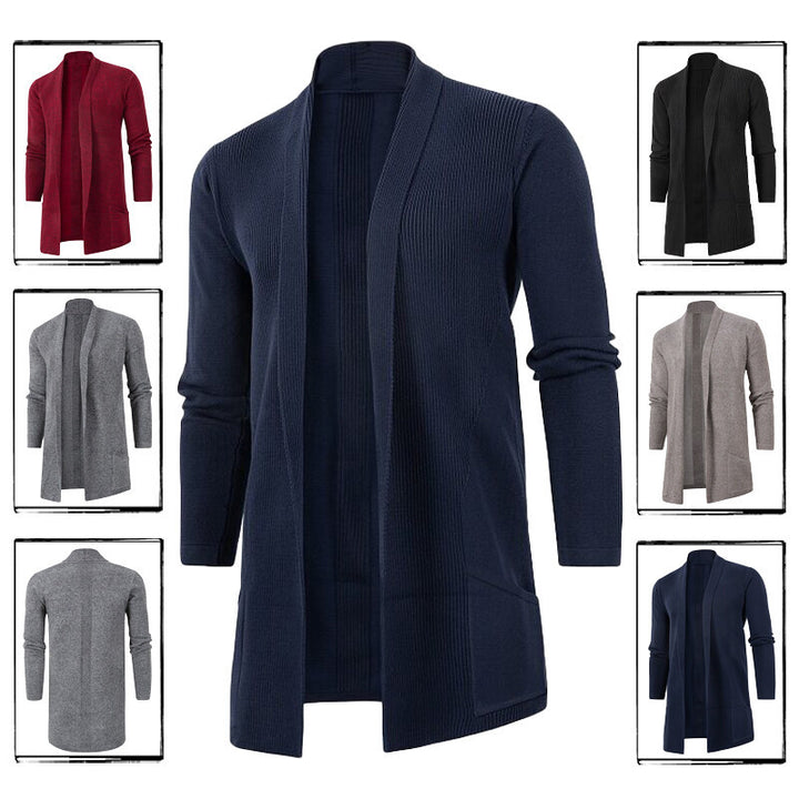 Men's cardigan with open cut and practical pockets Lisslune