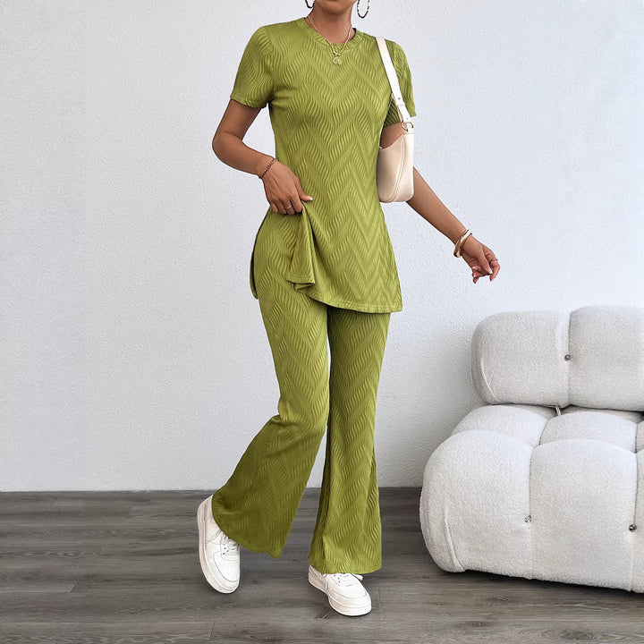 Women's casual two-piece set in a modern ribbed look with high wearing comfort Lisslune