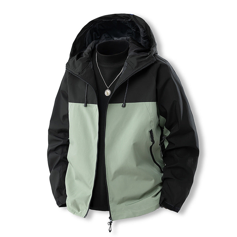 Men's Waterproof Outdoor Jacket with Adjustable Hood Lisslune
