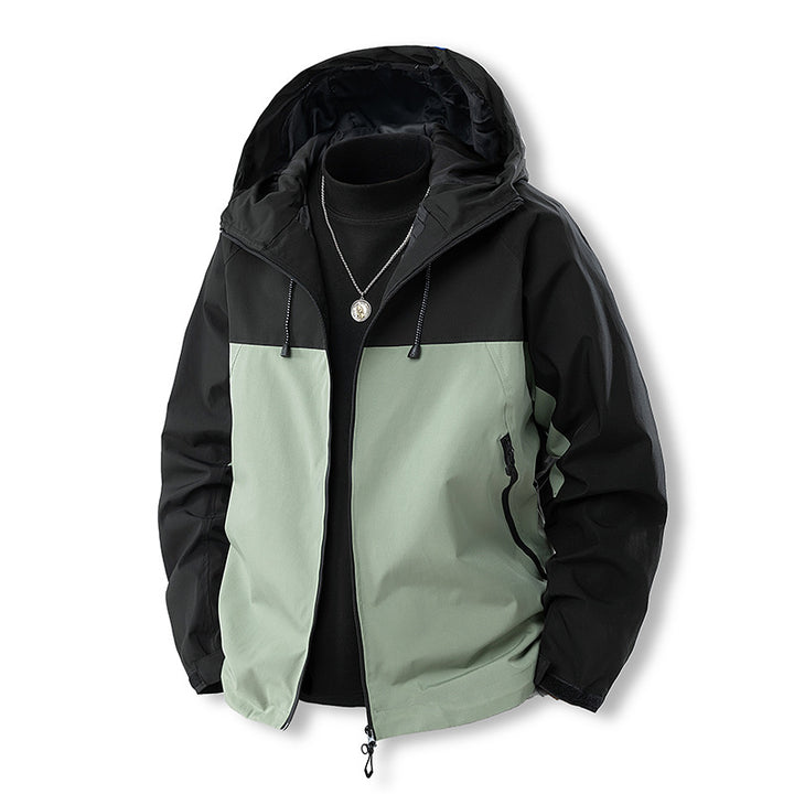 Men's Waterproof Outdoor Jacket with Adjustable Hood Lisslune