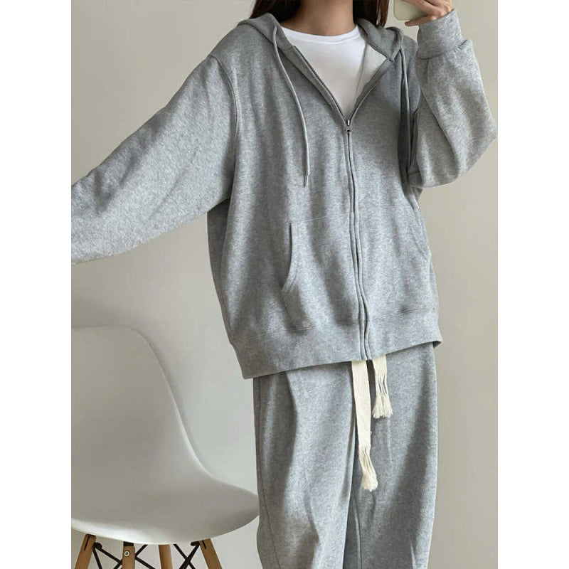 Women's Urban Lounge Set with Hoodie and Wide Jogging Pants Lisslune