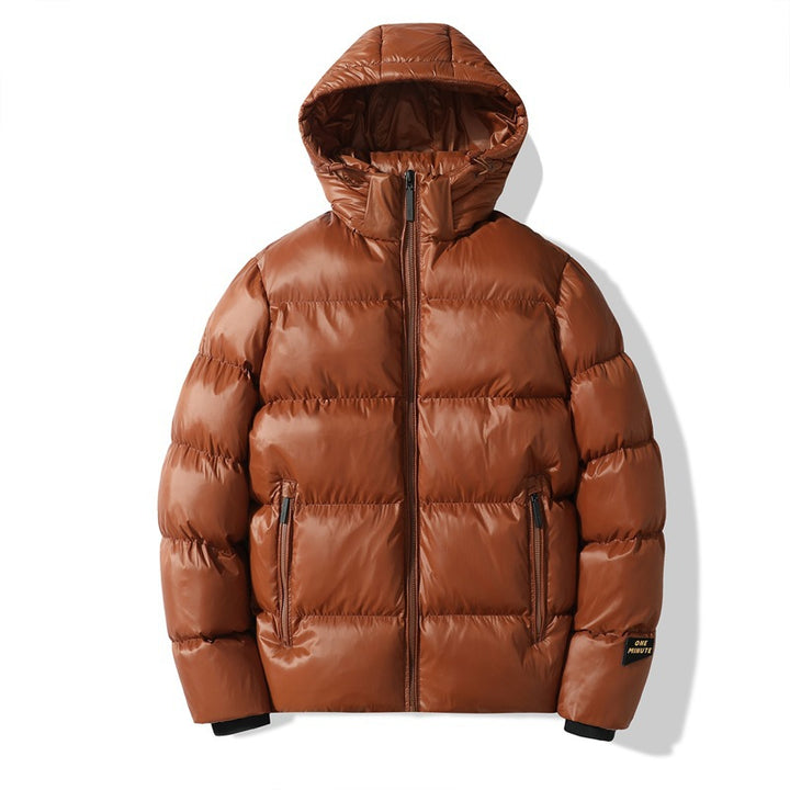Men's Insulated Quilted Jacket with Hoodie Lisslune