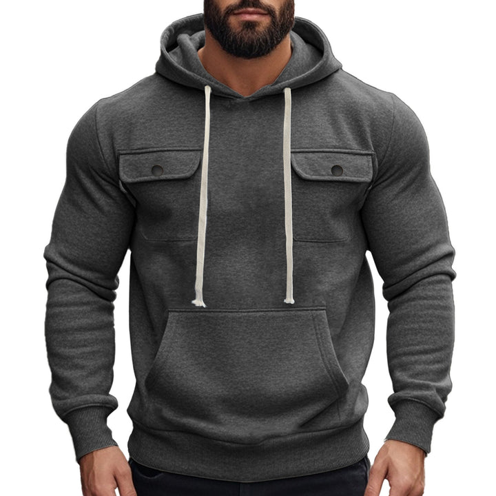 Men's hoodie with practical chest pockets Lisslune