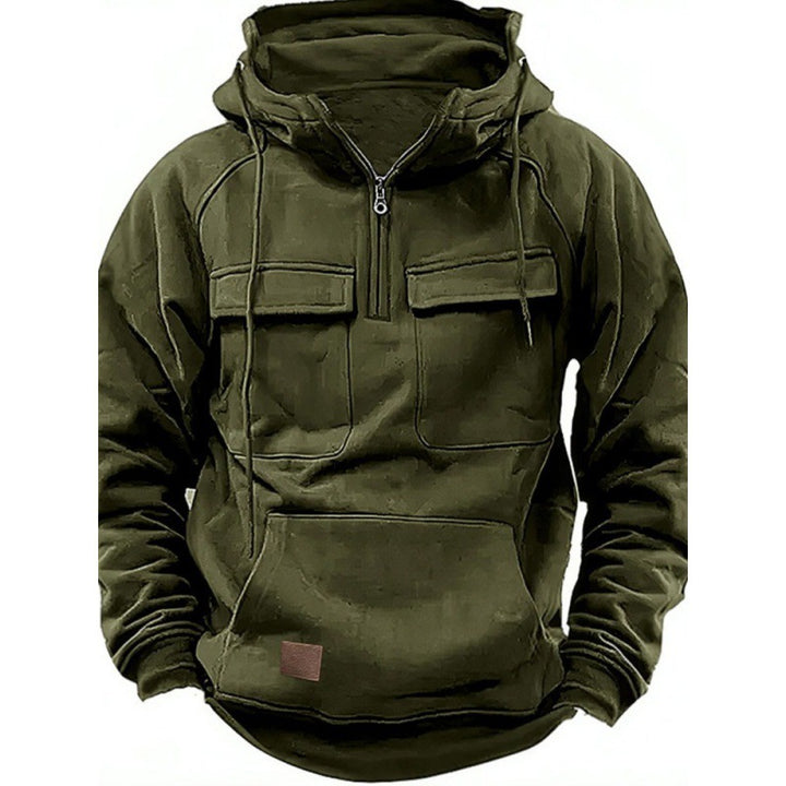 Men's Urban Hoodie with Practical Pocket Design Lisslune