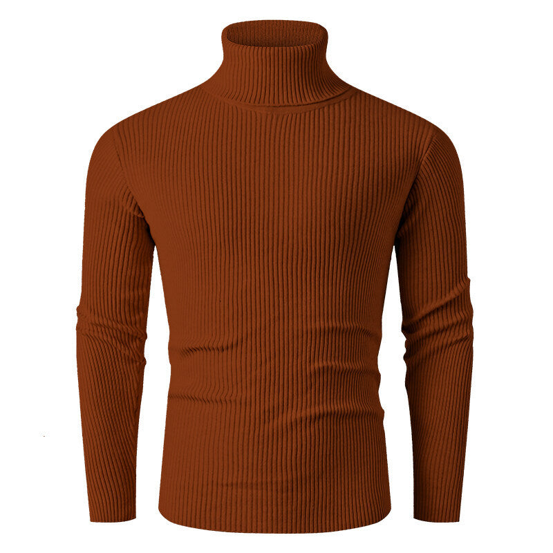 Men's ribbed knit turtleneck sweater Lisslune