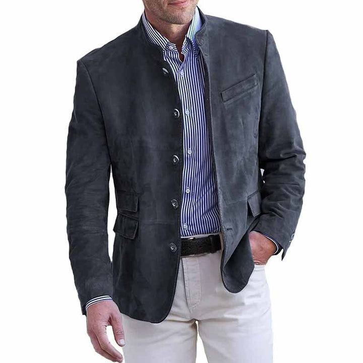 Men's Luxurious Suede Jacket with Practical Pockets Lisslune