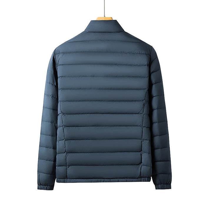 Men's Lightweight Quilted Jacket with High Collar and Side Pockets Lisslune