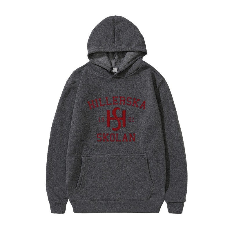Women's hooded sweatshirt with classic school motif and cozy inner lining Lisslune