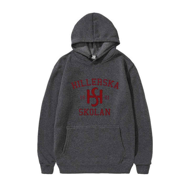 Women's hooded sweatshirt with classic school motif and cozy inner lining Lisslune