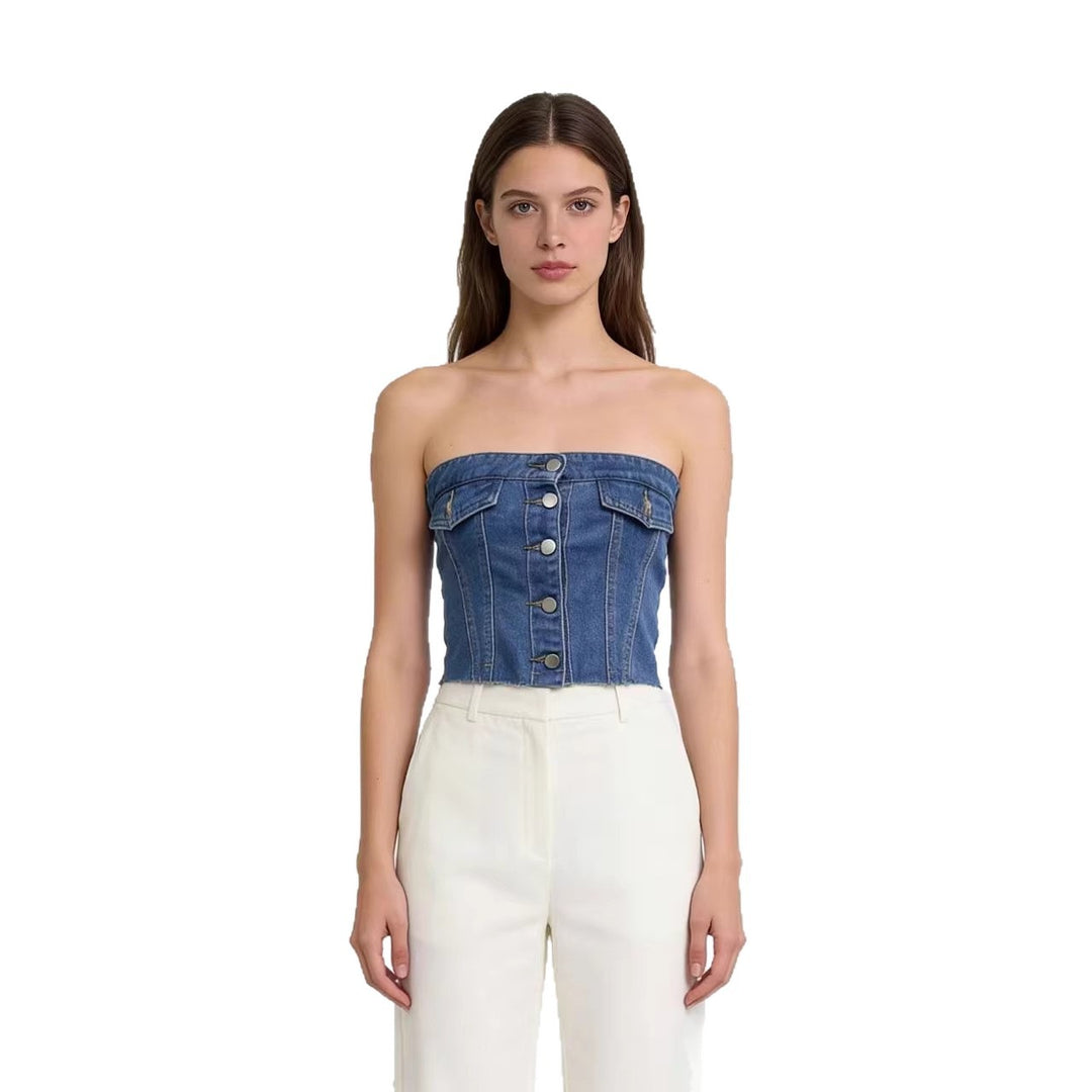 Women's Jeans Bustier Top Lisslune