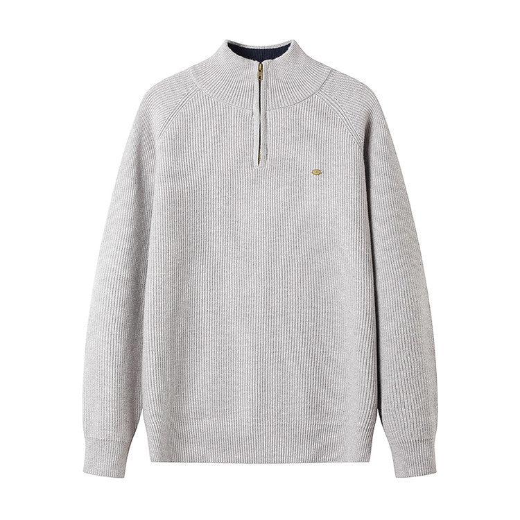 Men's knit sweater with half zipper Lisslune