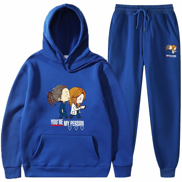Women's Hoodie and Jogging Pants Set with Original Cartoon Design Lisslune