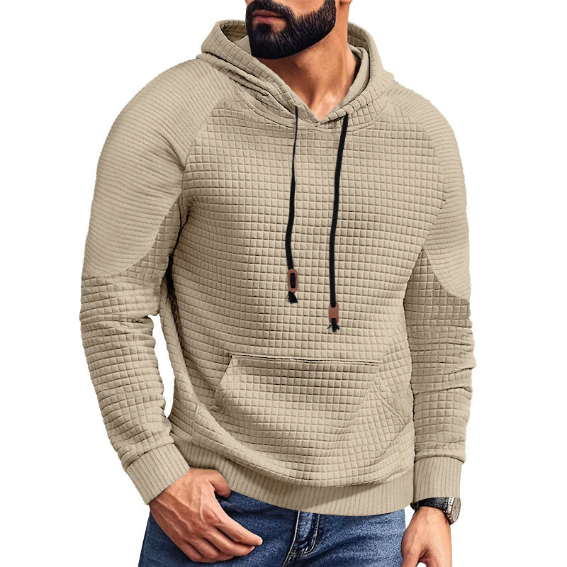 Men's hoodie with textured surface and practical pockets Lisslune