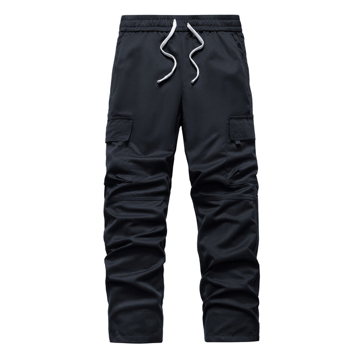 Men's Cargo Pants with Multiple Pockets and Elastic Waistband Lisslune