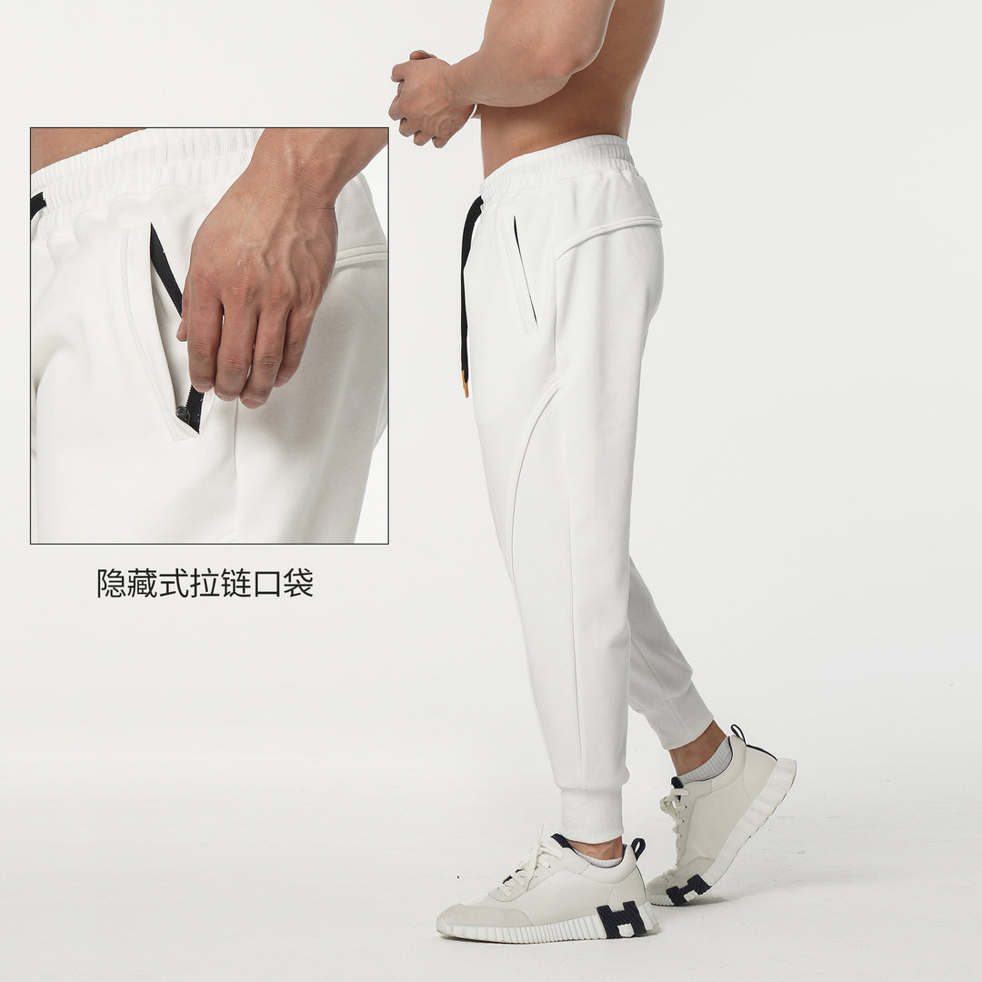 Men's sporty sweatpants with elastic waistband and side zip pockets Lisslune